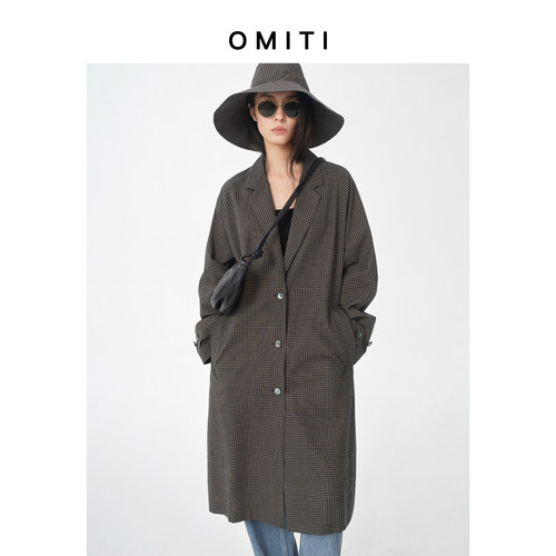 OMITImiu系小翻驳领精梳棉风衣