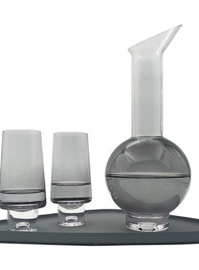 北欧现代水晶玻璃红洋酒瓶杯威士忌酒具装K饰摆件设样板房家居饰