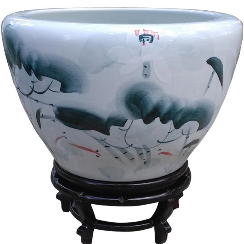 景德镇陶瓷鱼缸养金鱼缸乌龟缸睡A莲盆碗莲缸荷花缸特大号客厅鱼,宠物/宠物食品及用品,桌面缸,淘宝优惠券,粉丝福利购,淘宝优惠卷