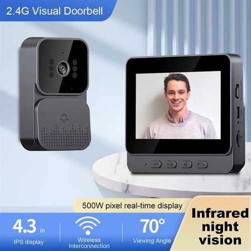 Video Doorbell Video Intercom Eye Peephole CameRra 1080P 2.4