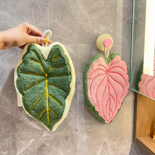 植物叶子挂式吸水清洁擦手巾