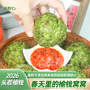 谷香仁榆钱窝窝头2026年头茬新鲜抢先吃榆钱子野菜团子现做现发