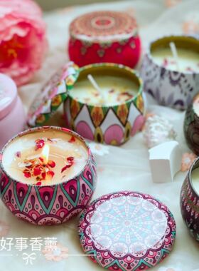 non-smoking, scented glass candles candle smokeless跨境蜡烛