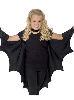 Unisex Halloween Black Bat Wing Cape Cloak Costume for Kids
