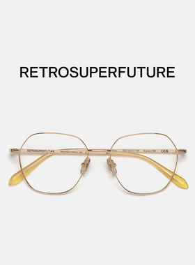 RETROSUPERFUTURE金属眼镜框镜架2025新款RSF平光镜Numero138金色