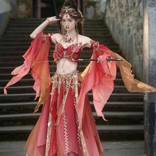 蝴蝶主题异域风玉锦堂敦煌飞天汉服西域少女民族风重工刺绣超仙装