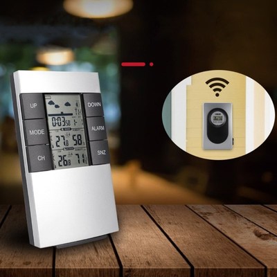 Wireless Weather Staqtion Alarm Clock Indoor Outdoor Thermom