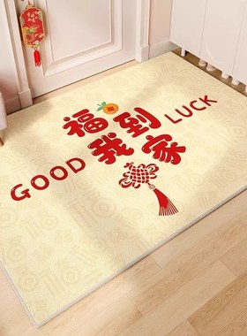 【下单立a减50】红色入户门地垫高级感吸水防滑脚踏垫家用耐脏TH