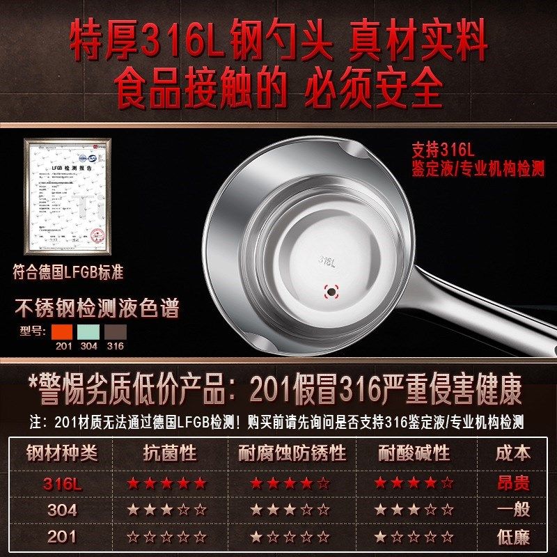 三四钢真31e6L不锈钢水瓢家用B水勺老式加厚厨房盛水舀子舀水瓢子,厨房/烹饪用具,水舀/水瓢,淘宝优惠券,粉丝福利购,淘宝优惠卷