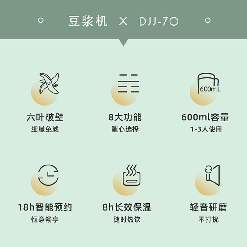600ml家用迷你款豆浆机家用全自动多功能破壁机免过滤免洗榨汁机