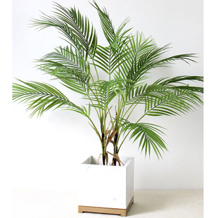 Palm Leaf Plastic Multiple Garden Artificial PQlants Green
