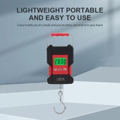 50KG全防水充电带卷尺手C提秤快递秤LED背光电子秤