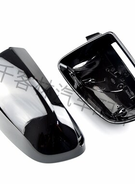 适用于奥迪A4 B6 B7 A6 C6 03-07款 S4 亮Q黑色后视镜外壳镜壳外