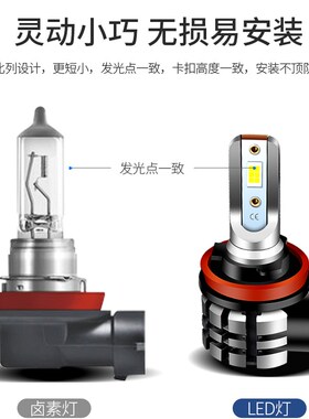 适用于杜卡迪899 959 1199 1299摩托车lMed大灯高亮改装灯泡H11