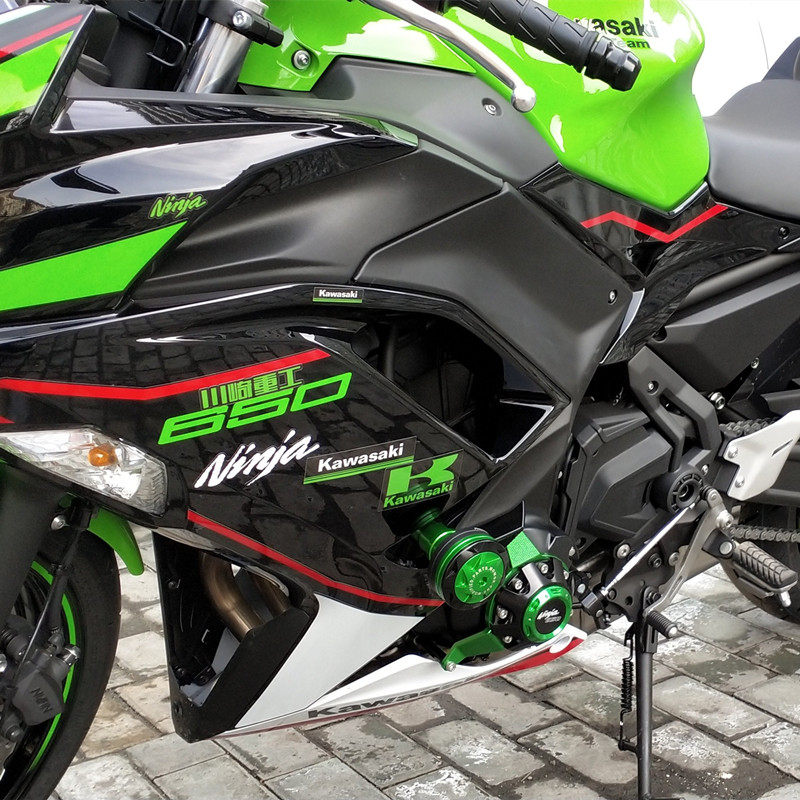 摩托车适用川崎忍者NINJA650 Z650 17-2O1年改装发动机边盖防摔罩