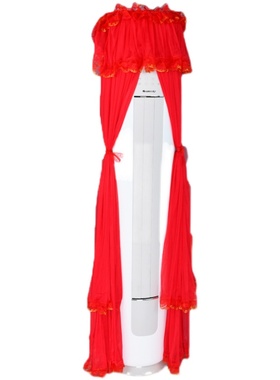 空调套蕾c丝红色圆形柜式柜机定做立式圆柱全包欧式防尘罩空调罩