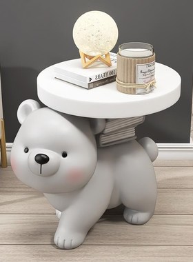 创意熊大型落地摆件客厅沙发旁茶几装饰H床头柜家居装饰品乔迁礼