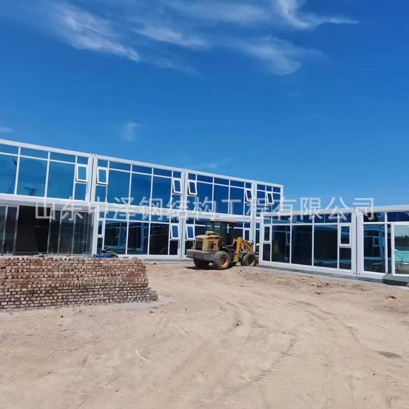 住人集装箱房打包箱房 可移动活动板F房 玻璃办公楼彩钢板集装房