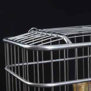 极速大号不锈钢鸟笼蜡嘴笼精u致方型鸟笼/铜嘴笼/蜡嘴笼/梧桐鸟笼