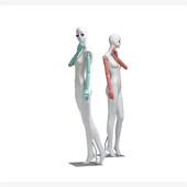 韩版 高端PU皮模特道p具女半身橱窗全身人台假人体模特架子展示架