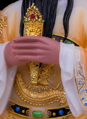 典藏汉白玉广济龙王龙q五爷神像五爷像龙王爷四海龙王家居桌面摆