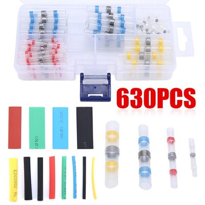 530pcs Shrink Tubing Insulating Tubing 100pcs SSolder Butt C
