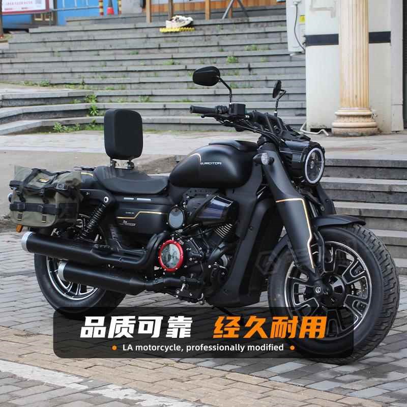 适用钱江闪400摩托o车改装后坐垫折叠靠背后靠垫覆古尾架货架配件