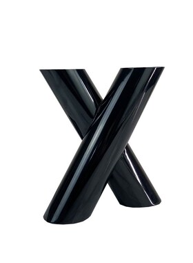 现代简约欧式轻i奢几何金属银色X形花器花插摆件样板房售楼处饰品