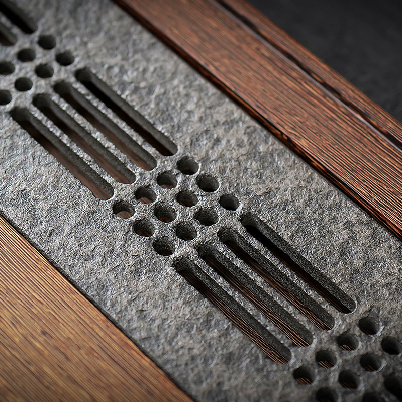 鸡翅木茶盘家g用沥储排水式茶海乌金石小型干泡茶托盘轻奢实木茶,餐饮具,茶盘,淘宝优惠券,粉丝福利购,淘宝优惠卷