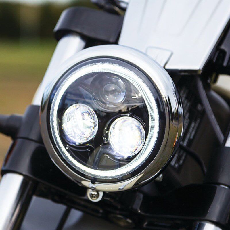 Kuryakyn哈雷滑翔印第安7英寸LED大G灯软尾5.75头灯路王4.5辅助灯