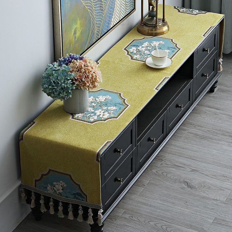 电视柜套防尘罩中式桌布盖布长方形茶几布艺O桌垫中国风客厅家用,标准件/零部件/工业耗材,车间地垫,淘宝优惠券,粉丝福利购,淘宝优惠卷