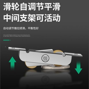 德国304不锈钢塑n钢窗滑轮实心纱窗阳台推拉移门轨道滚轮玻璃配件