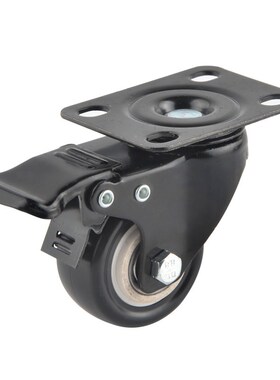 1.5寸2寸3钻寸向轮刹轮车 丝牙脚轮子双轴承万向P1525工业万轮轱