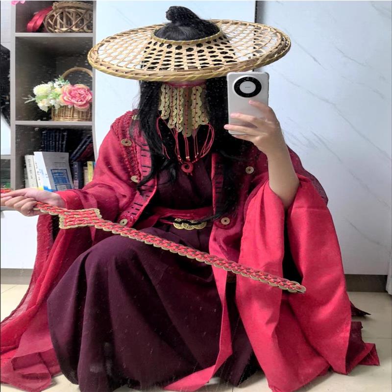 李旺cos剑道异仙铜钱面罩钱寿阳葫芦道铃诡cso服红中坐火忘道铜剑