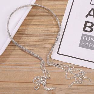 爆款流苏发箍森系少女超仙后挂式头饰品抓链发卡满钻头箍网红爪链