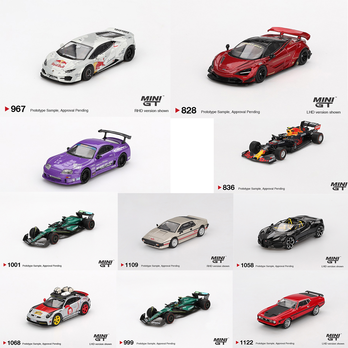 MINIGT 兰博Huracan Toyota RB16B保时捷911迈凯伦720S 汽车模型