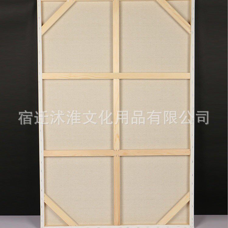 油画框批发 超大尺寸实木中粗细纹亚麻布油画框成品大画框