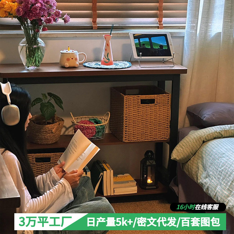 书架置物架落地靠墙简易卧室墙角置物收纳架子多层简约学生书柜子