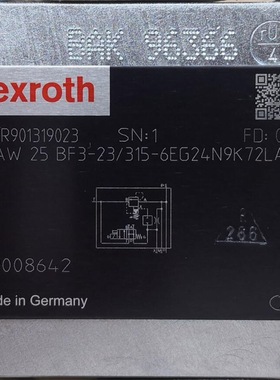 R901319023  DBAW25BF3-23/315-6EG24N9K72LA08 # Rexroth//力士