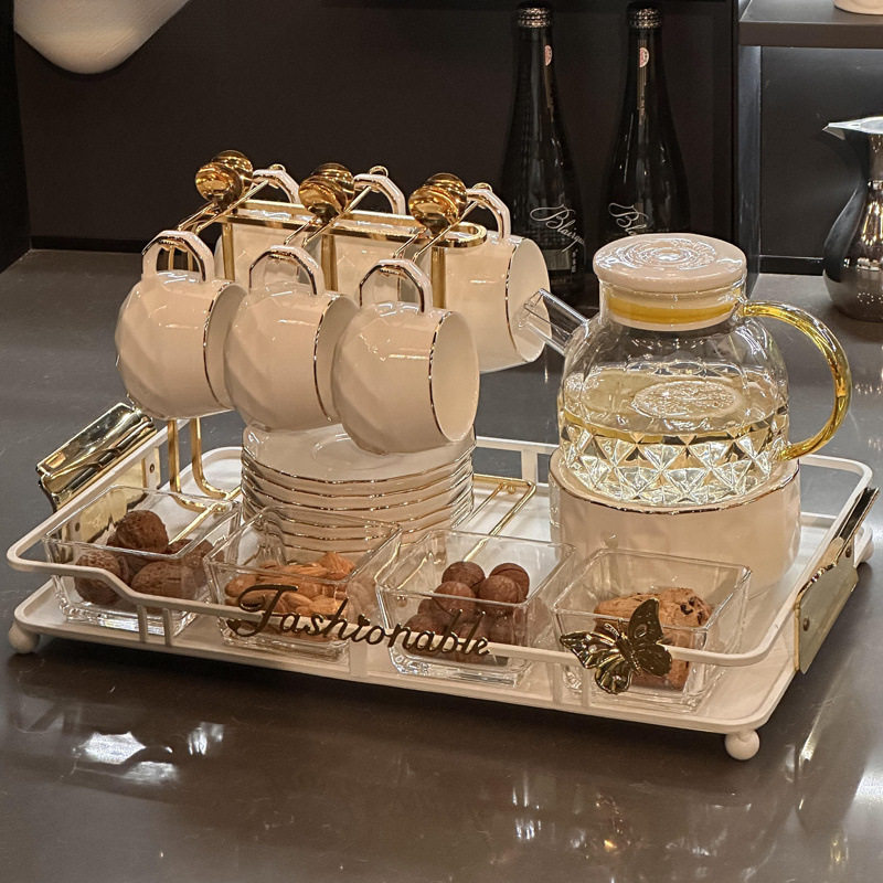轻奢水具水杯套装家用北欧客厅待客ins喝水杯子茶杯水壶茶具整套1