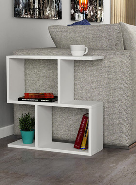 客厅2层收纳边桌沙发边几茶几书架置物架展示架子客厅端桌PB MDF