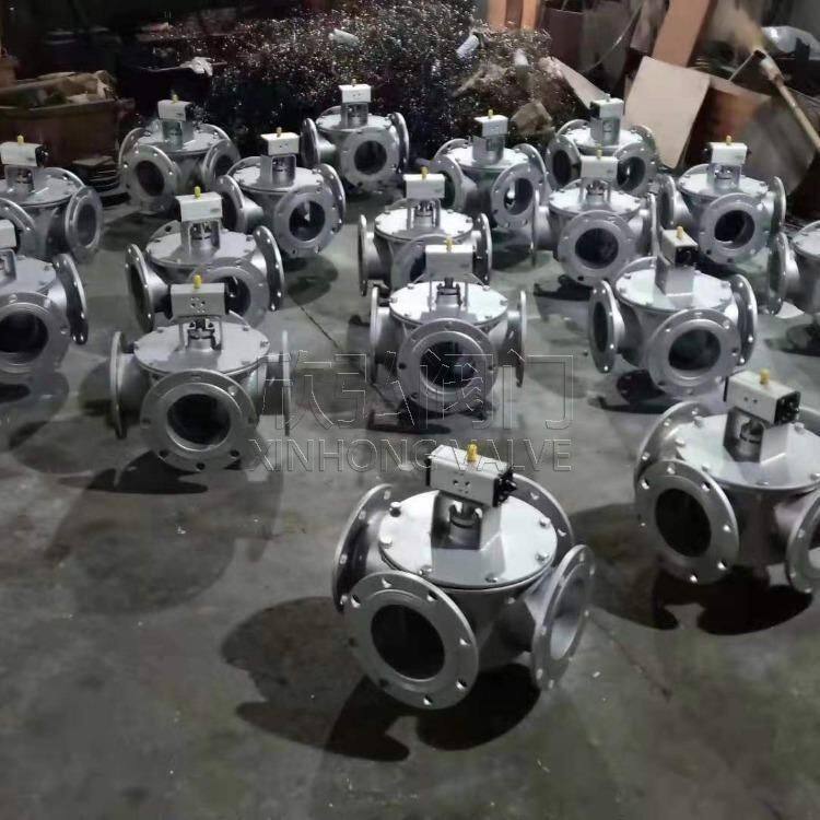 SQD644X气动四通切换阀 型号 焊接 法兰 高温 欣弘阀门