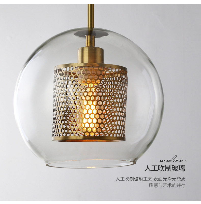 北欧灯具餐厅吊灯轻奢简约现代玻璃饭厅酒吧吧台楼梯咖啡厅工业风