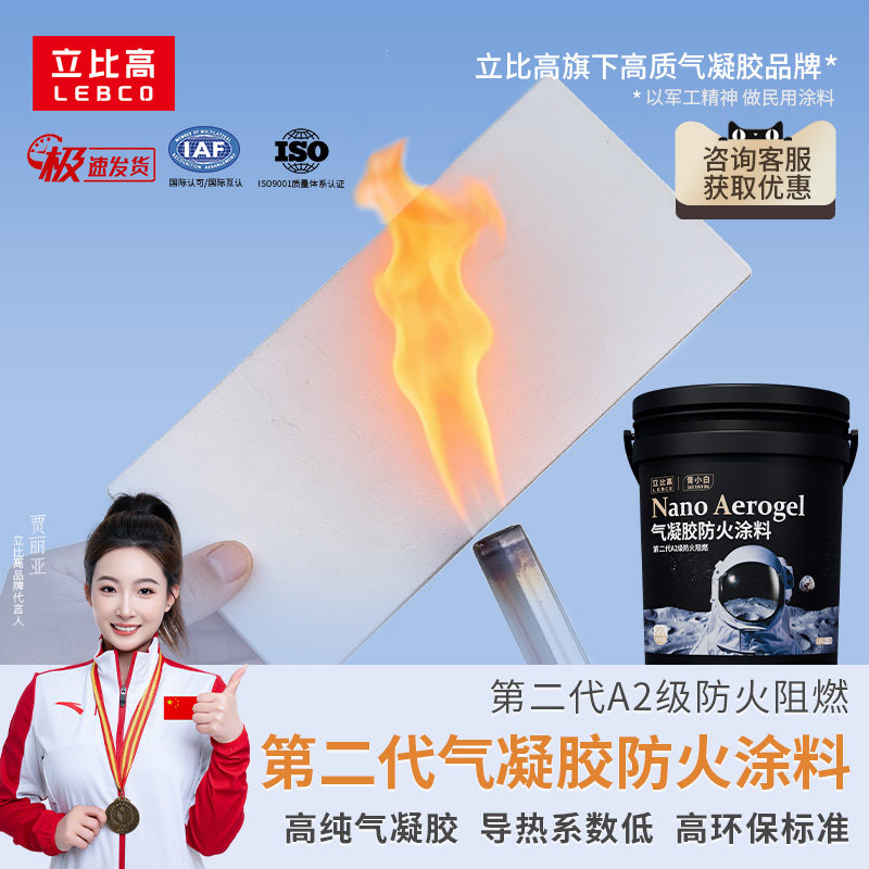 立比高气凝胶保温涂料防火阻燃隔热漆内外墙绝热材料地下室防冷凝
