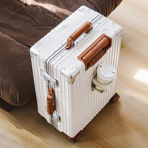 撞色款多功能高品质行李箱