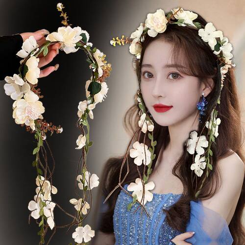 精致超仙花朵发箍时尚森系头箍