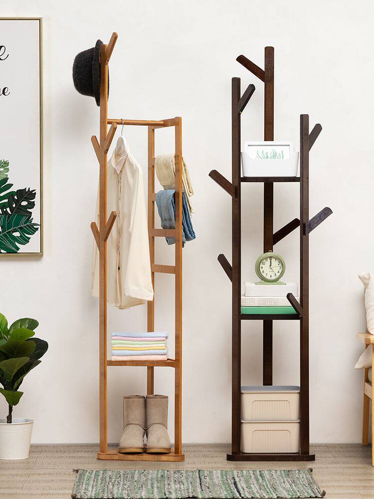 木马人挂衣架落地卧室衣帽间服包架简易置物柜子宿舍家用简约现代