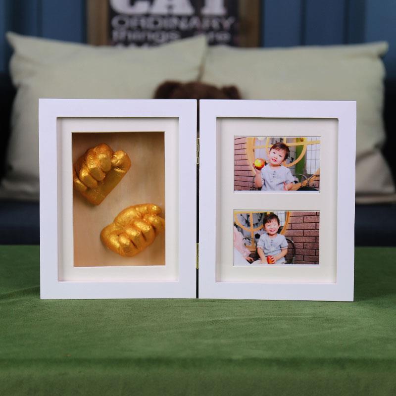 宝宝手脚模3d立体diy模型克隆粉模型粉制作婴儿满月周岁手模纪念