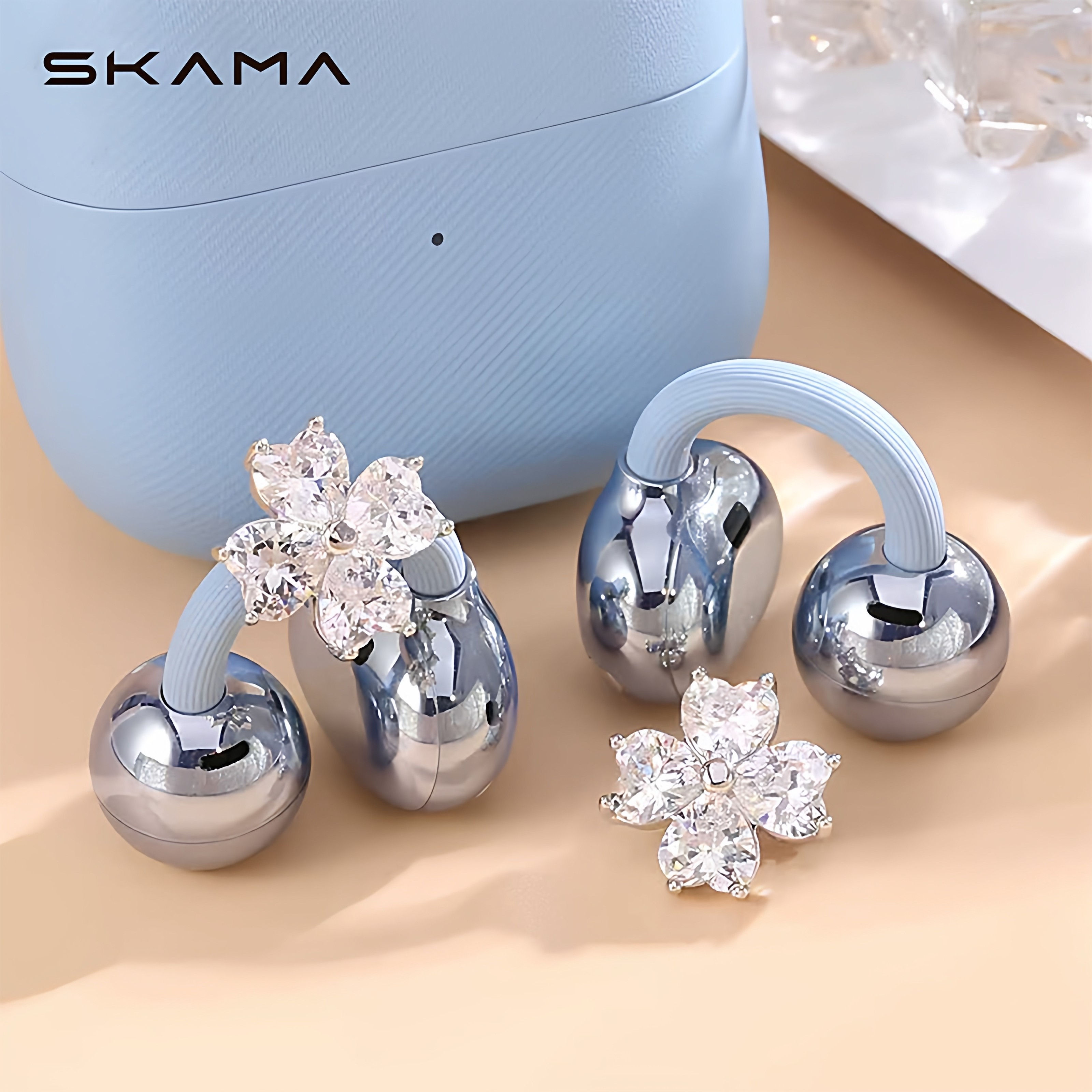 四叶草花朵耳夹式耳机钻扣可盖适用华为freeclip2二代耳饰装饰配饰饰品freecilp小众设计高级感diy耳机穿搭,3C数码配件,耳机保护套,淘宝优惠券,粉丝福利购,淘宝优惠卷