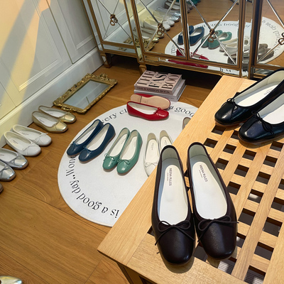 Crema深拿铁意大利手工芭蕾鞋